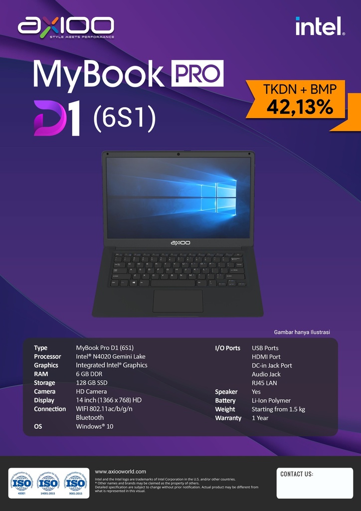 Axioo Mybook Pro D1 (6S1)