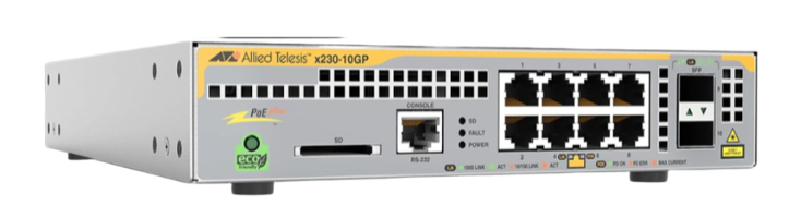 Allied Telesis L2+ switch with 8 Port AT-x230-10GP-B51