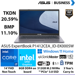 ASUS P1412CEA_ID-EK0005W I7/UMA/8/512 W11H/ 3Y